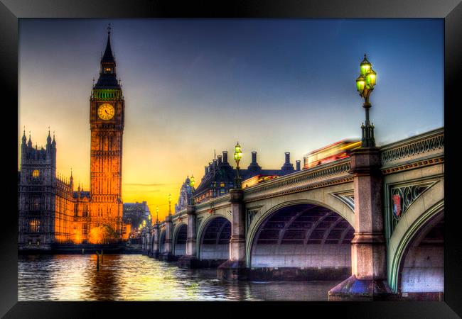 Westminster Bridge and Big Ben Framed Print by David Pyatt