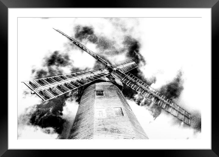 Upminster Windmill Art Framed Mounted Print by David Pyatt