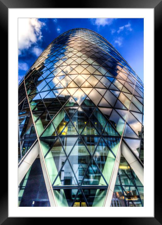 The Gherkin London Framed Mounted Print by David Pyatt