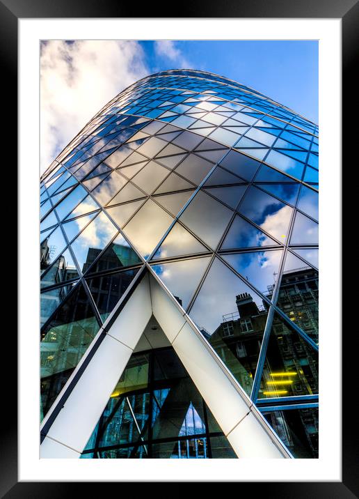 The Gherkin London Framed Mounted Print by David Pyatt