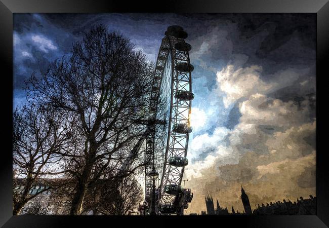 The London Eye Art Framed Print by David Pyatt
