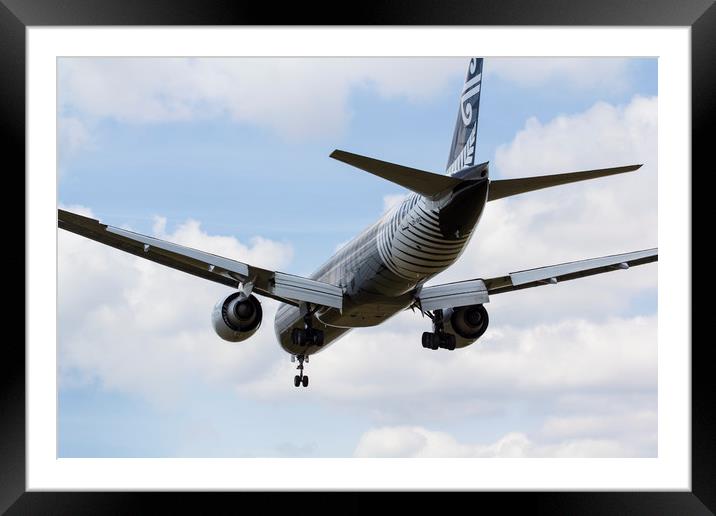 New Zealand Airlines Boeing 777 Framed Mounted Print by David Pyatt