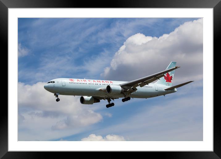 Air Canada Boeing 767 Framed Mounted Print by David Pyatt