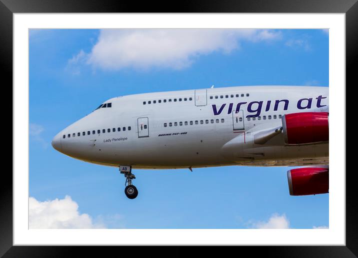 Virgin Atlantic Boeing 747 Framed Mounted Print by David Pyatt