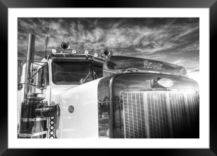 American super Truck Framed Mounted Print by David Pyatt