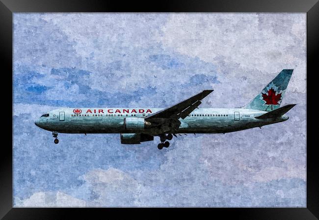Air Canada Boeing 777 Art Framed Print by David Pyatt