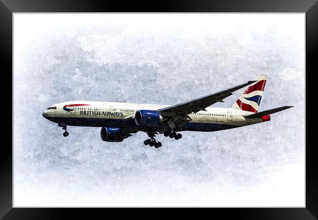  British Airways Boeing 777 Art Framed Print by David Pyatt