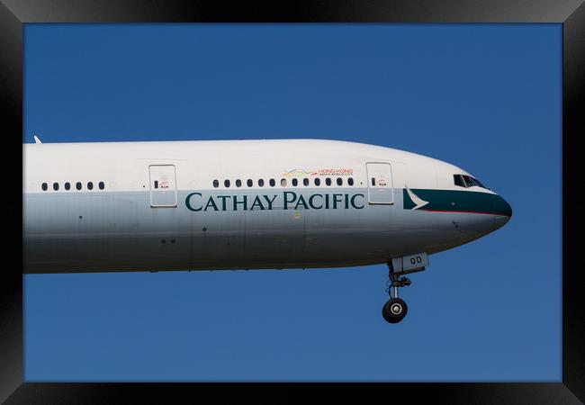 Cathay Pacific Boeing 777 Framed Print by David Pyatt