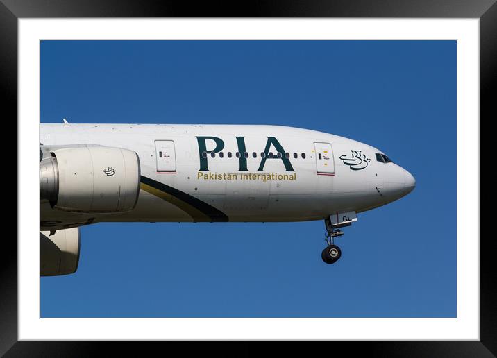 Pakistan International Airlines Boeing 777 Framed Mounted Print by David Pyatt