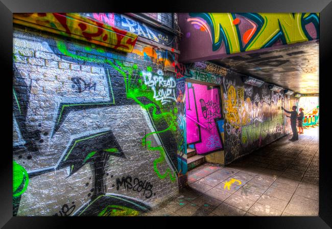 Leake Street London Graffiti  Framed Print by David Pyatt