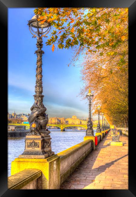 River Thames Path Framed Print by David Pyatt