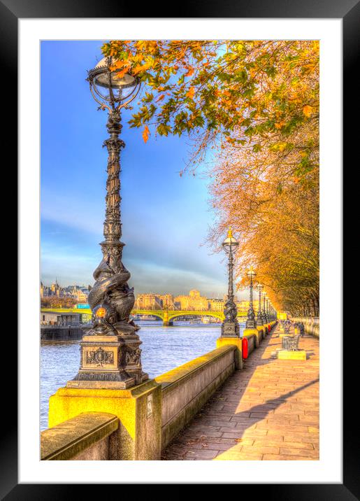 River Thames Path Framed Mounted Print by David Pyatt