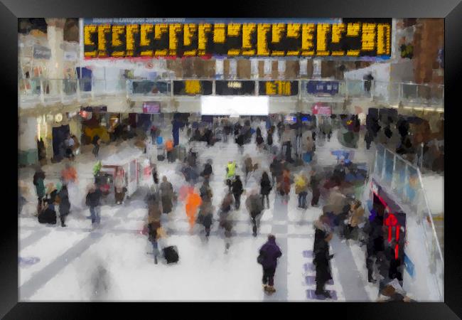 Liverpool Street Station London art Framed Print by David Pyatt