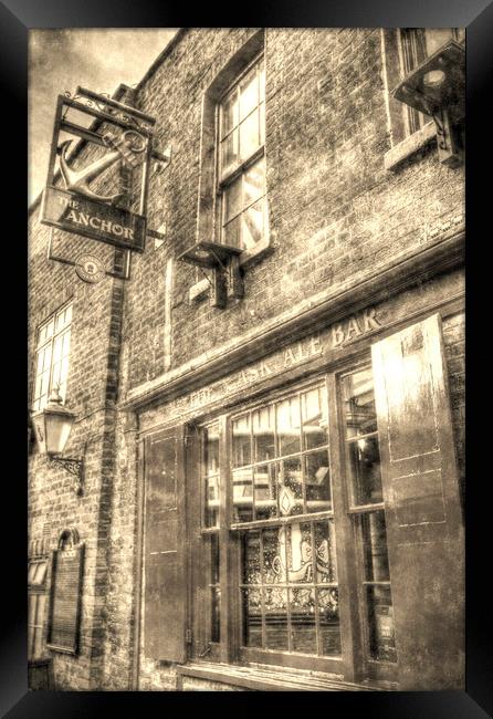 The Anchor Pub London Vintage Framed Print by David Pyatt