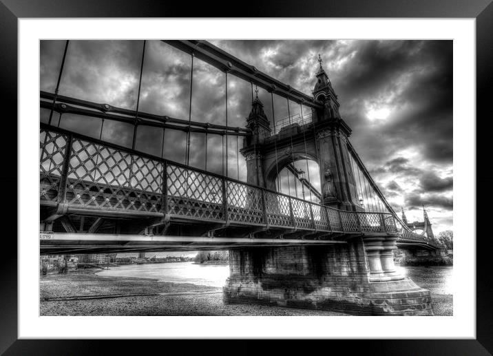 Hammersmith Bridge London Framed Mounted Print by David Pyatt