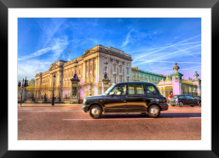 Taxi Buckingham Palace Framed Mounted Print by David Pyatt