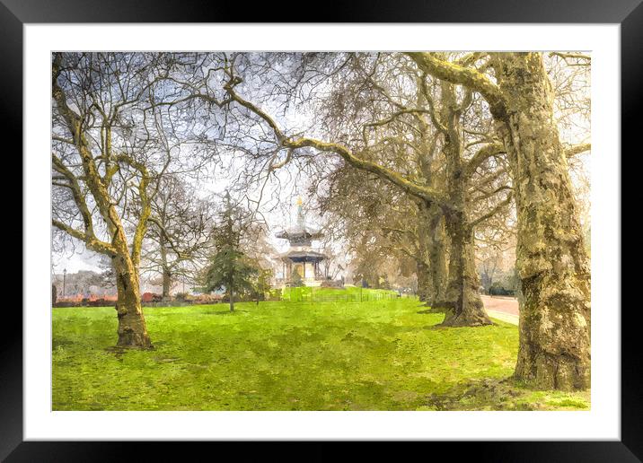 The Pagoda Battersea Park London Ar Framed Mounted Print by David Pyatt