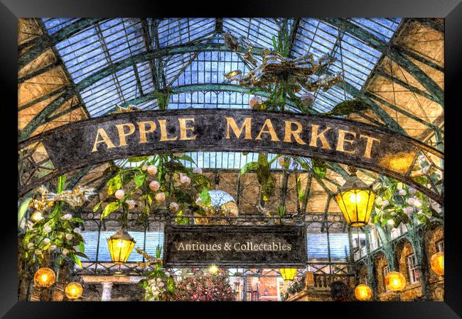 The Apple Market Covent Garden London Art Framed Print by David Pyatt