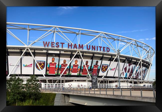 West Ham FC Stadium London Framed Print by David Pyatt