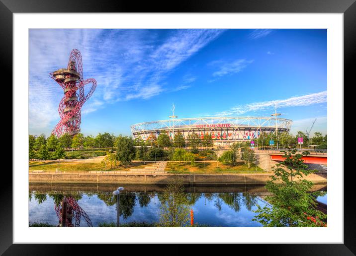 West Ham FC Stadium And The Arcelormittal Orbit  Framed Mounted Print by David Pyatt