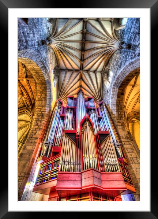 St Giles Edinburgh Cathedral Organ Framed Mounted Print by David Pyatt