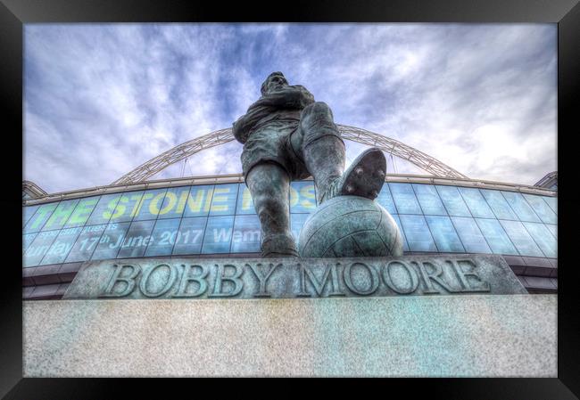 Bobby Moore Statue Wembley Stadium Framed Print by David Pyatt