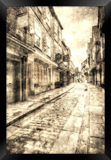 The Shambles York Vintage Framed Print by David Pyatt