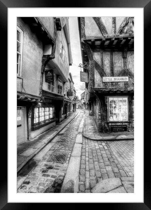 The Shambles York Framed Mounted Print by David Pyatt