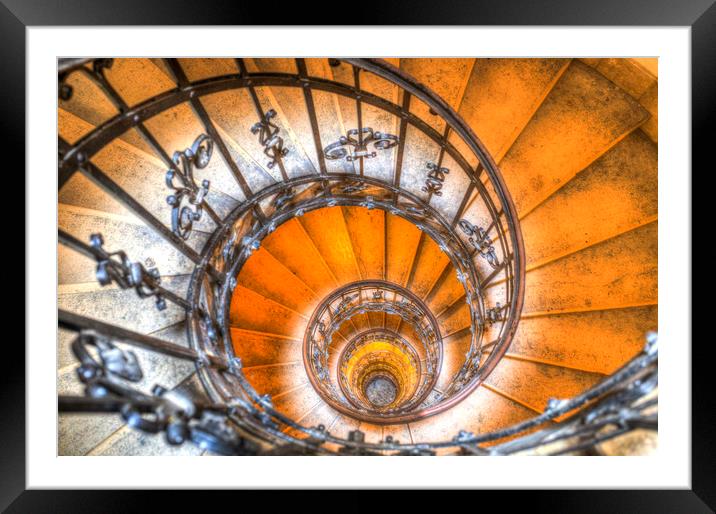The Spiral Staircase St Stephens Basilica  Framed Mounted Print by David Pyatt
