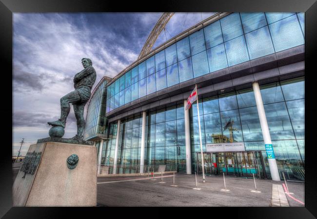 Bobby Moore Statue Wembley Stadium Framed Print by David Pyatt