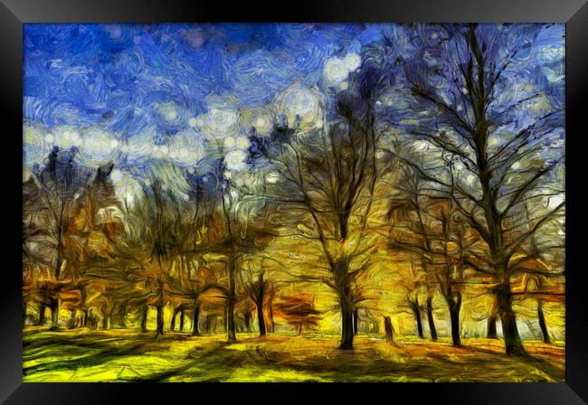 London Park Art Van Gogh Framed Print by David Pyatt