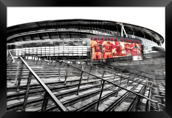 Emirates Stadium London Art Framed Print by David Pyatt