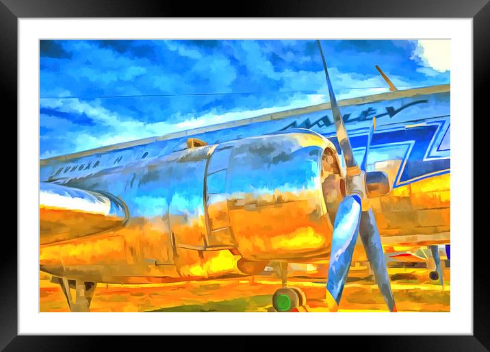 Aviation Pop Art Framed Mounted Print by David Pyatt