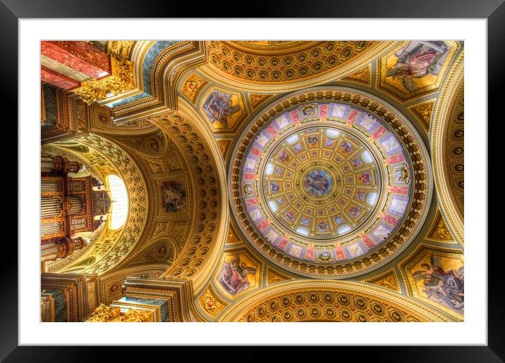 St Stephens Basilica Budapest Framed Mounted Print by David Pyatt