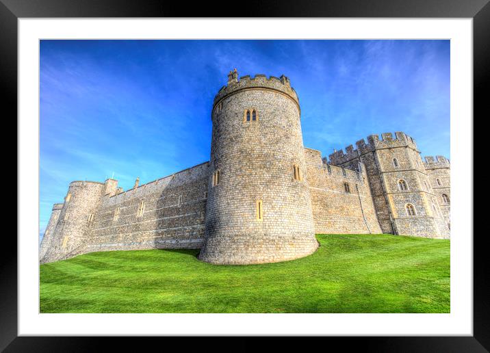 Windsor Castle Battlements  Framed Mounted Print by David Pyatt