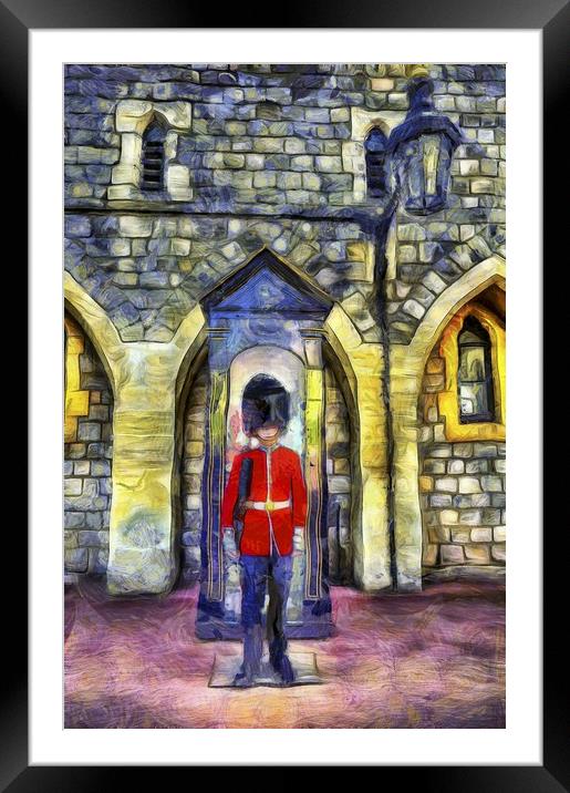 Coldstream Guard Art Framed Mounted Print by David Pyatt