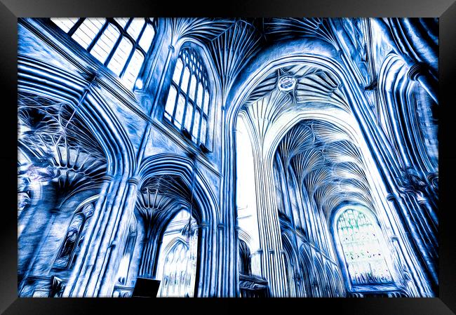 The Blue Abbey Framed Print by David Pyatt