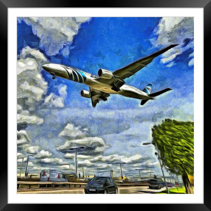 Airliner Art Framed Mounted Print by David Pyatt