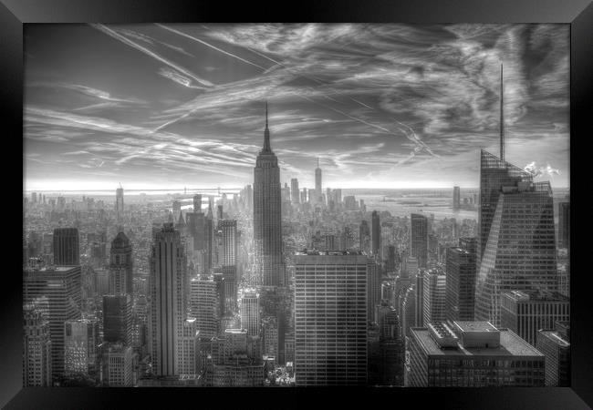 New York Skyline Framed Print by David Pyatt
