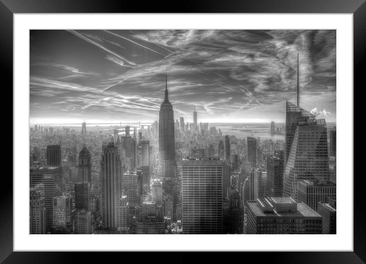New York Skyline Framed Mounted Print by David Pyatt