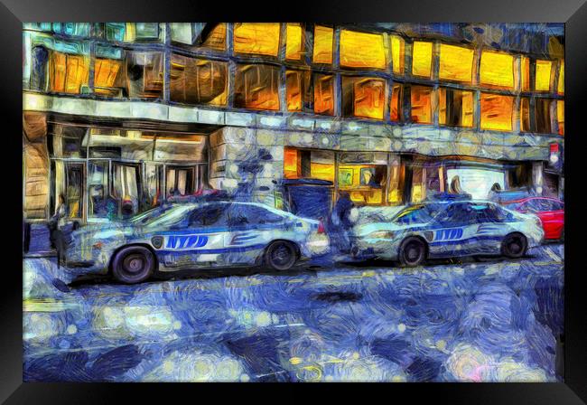 NYPD Art Framed Print by David Pyatt