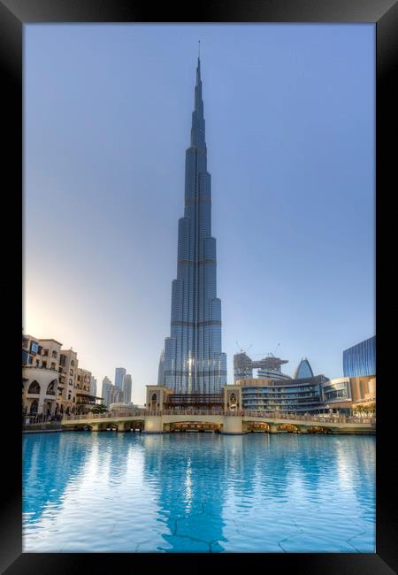 Burj Khalifa Dubai Framed Print by David Pyatt