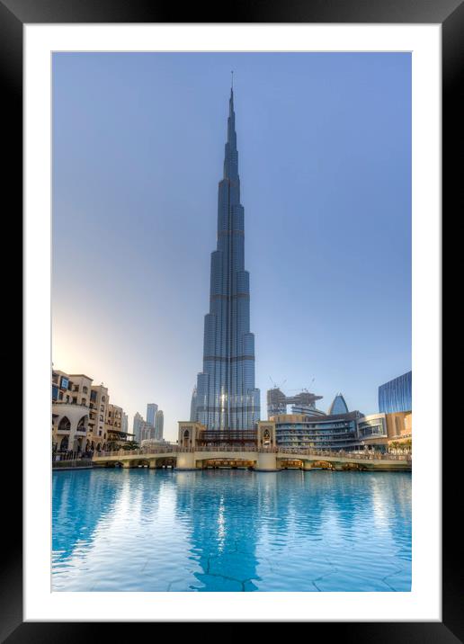 Burj Khalifa Dubai Framed Mounted Print by David Pyatt