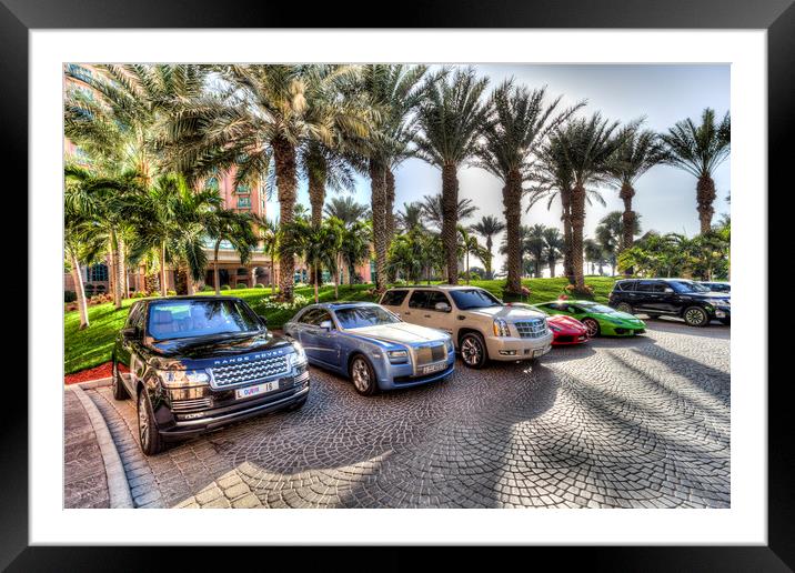 Luxury Cars Dubai Framed Mounted Print by David Pyatt