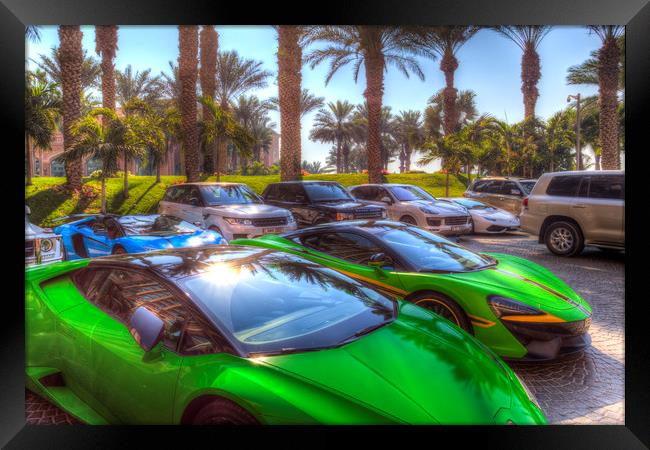 Dubai Super Cars Framed Print by David Pyatt
