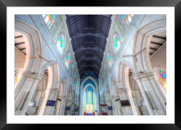 St Andrews Cathedral Singapore Framed Mounted Print by David Pyatt