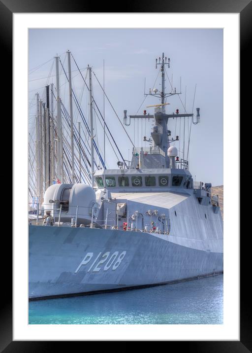 Turkish Navy Tuzla Class Boat Framed Mounted Print by David Pyatt