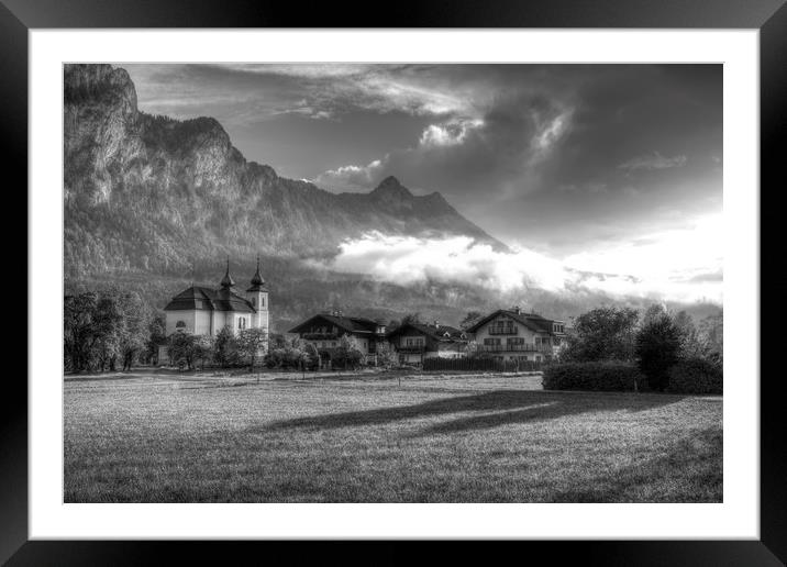 St Lorenz Austrian Alps Framed Mounted Print by David Pyatt