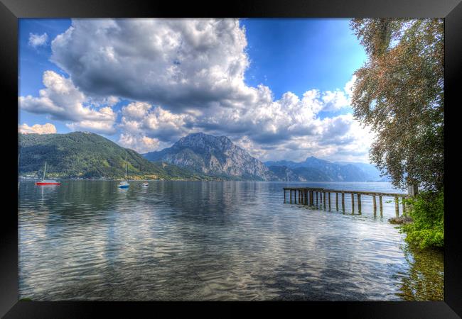 Traunsee Lake Altmunster Austria  Framed Print by David Pyatt