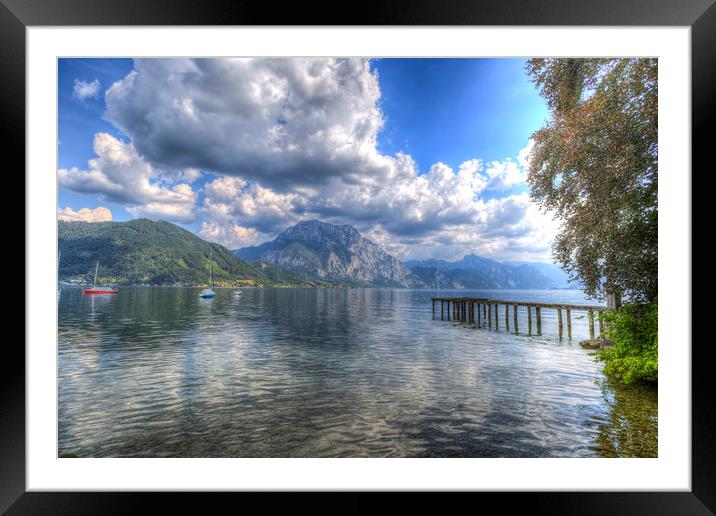 Traunsee Lake Altmunster Austria  Framed Mounted Print by David Pyatt